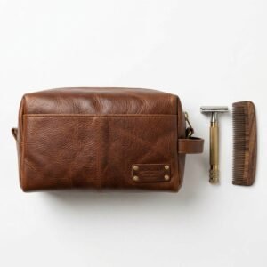 Trendzen Premium PU Leather Travel Toiletry Bag