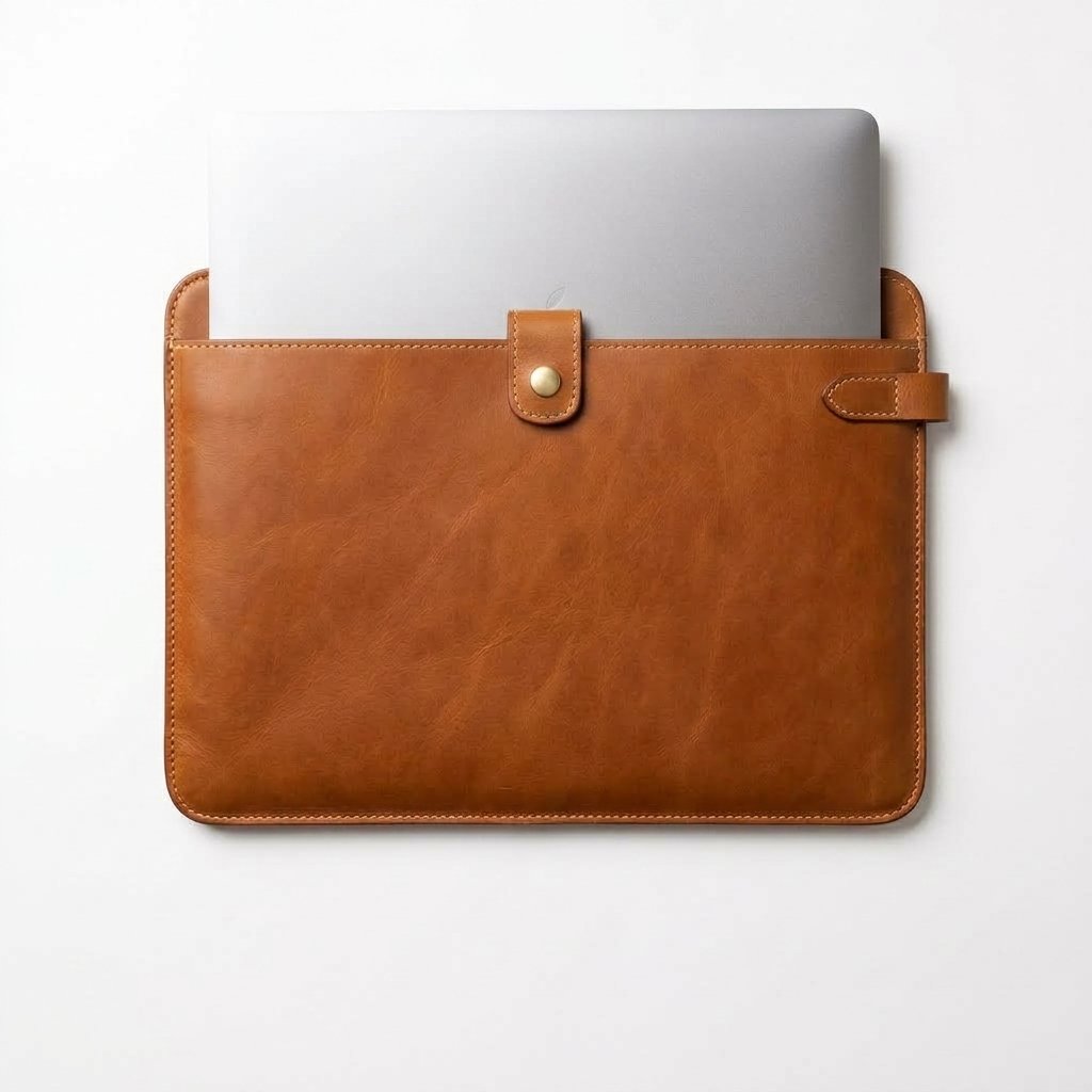 Trendzen Minimalist PU Leather Laptop Sleeve Case - Image 5