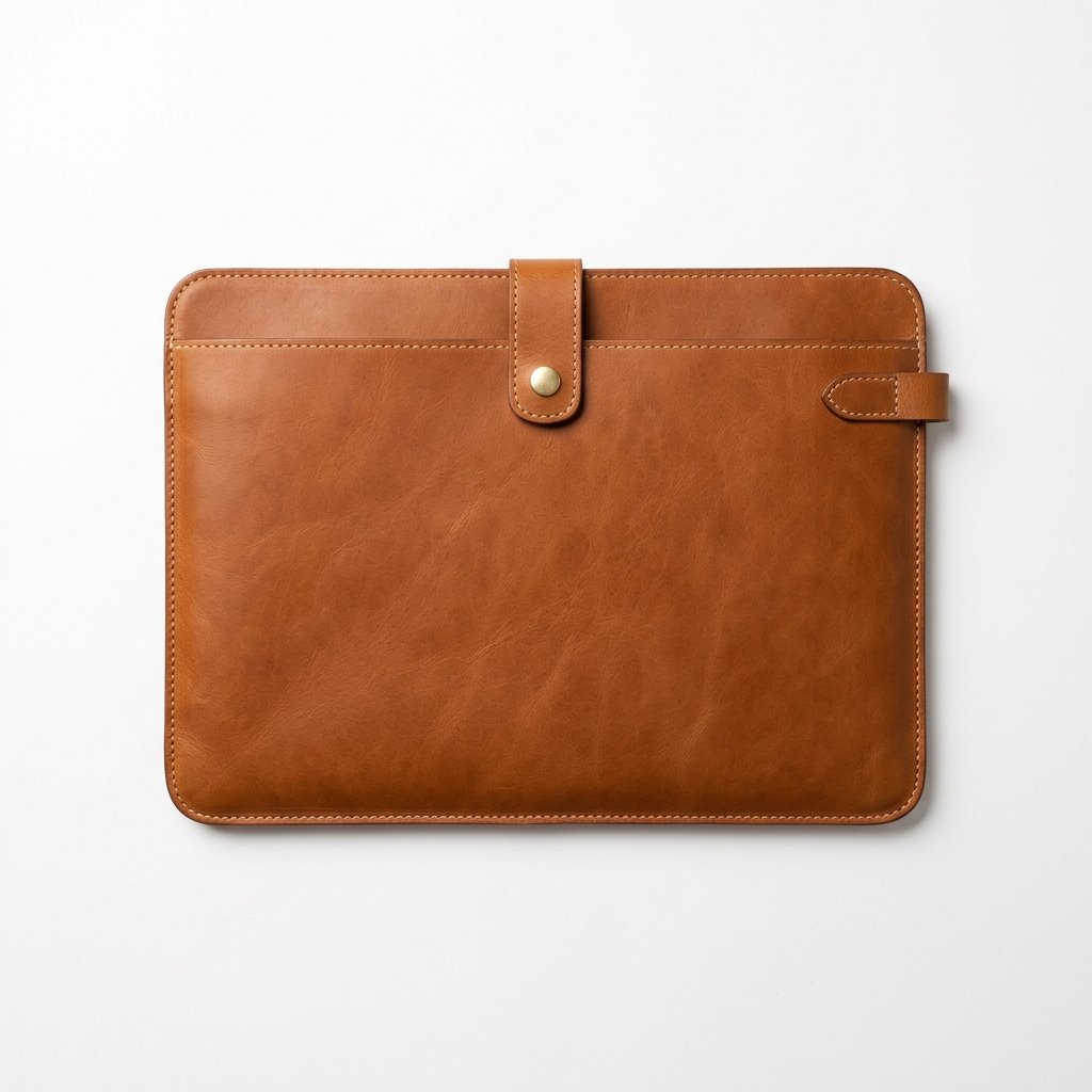 Leather laptop sleeve